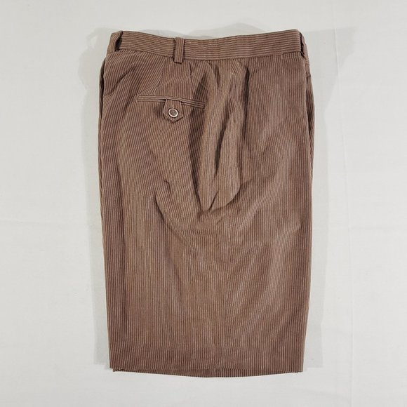 NWT LIZ CLAIBORNE Women's 14 (Actual 32" x 9") Brown Striped Bermuda Shorts - Picture 3 of 6